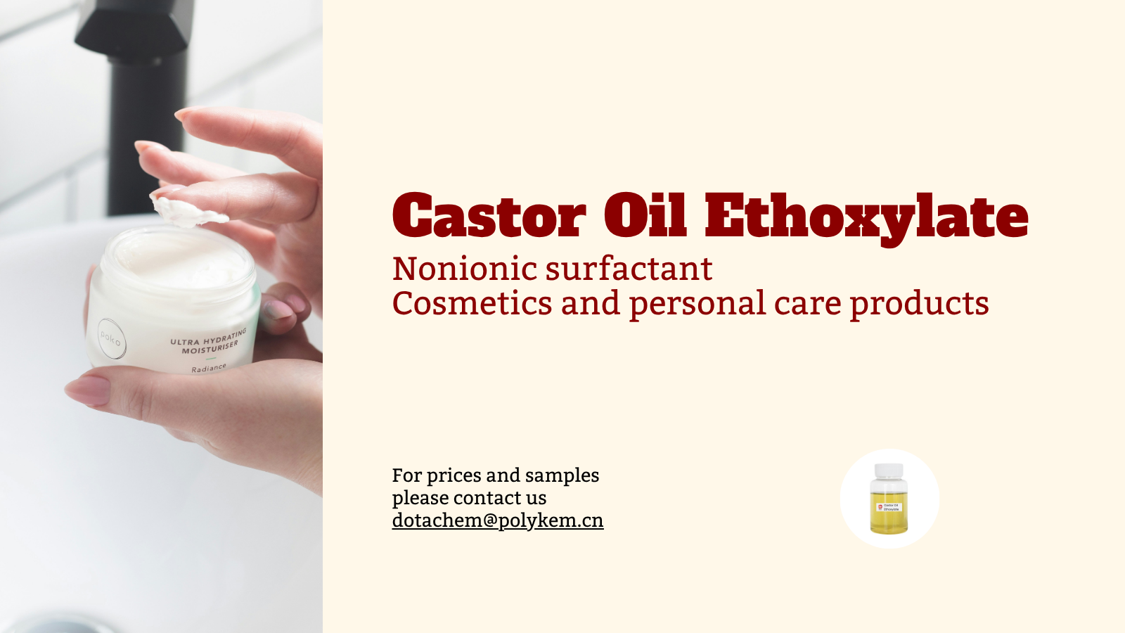 Castor ရေနံ Ethoxylate ၏စွမ်းအားကိုထုတ်ဖော်ပြသခြင်း - ဂုဏ်သတ္တိများနှင့် application များ